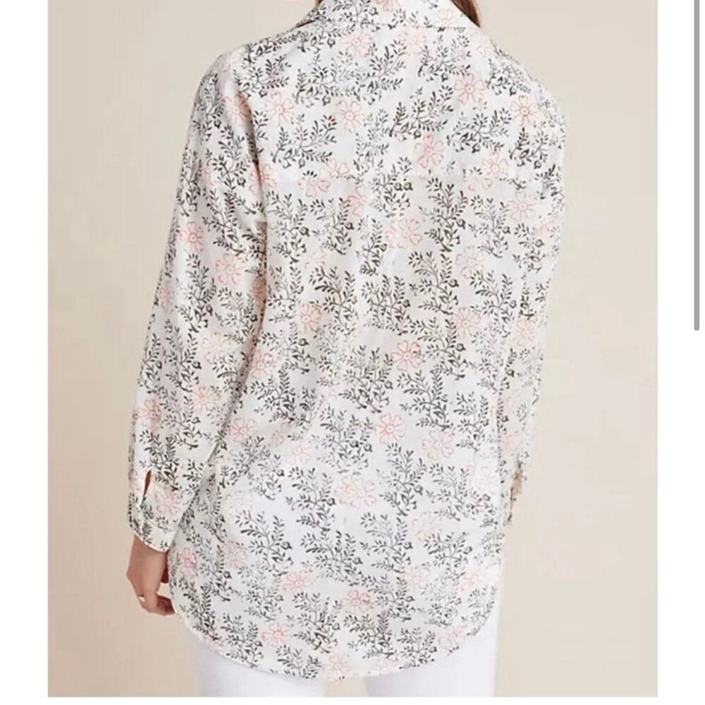 Anthropologie Embroidered Floral Button Up Shirt - Picture 2 of 11